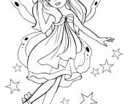Coloriage F&eacute;e mignonne pour fille