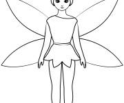 Coloriage F&eacute;e simple