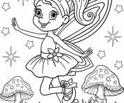 Coloriage La f&eacute;e princesse dans le pays des f&eacute;es