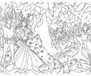 Coloriage Le mariage de f&eacute;e