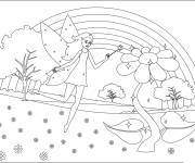 Coloriage Le monde magique des f&eacute;es