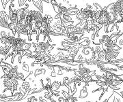 Coloriage Le pays des f&eacute;es