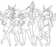Coloriage Les belles f&eacute;es de Disney