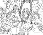 Coloriage Les f&eacute;es commencent leur journ&eacute;e