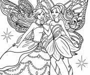 Coloriage Les f&eacute;es de Barbie Mariposa