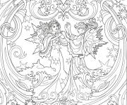 Coloriage Les f&eacute;es en dansant