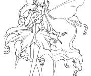 Coloriage Personnage f&eacute;e d'anime