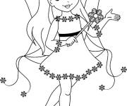 Coloriage Petite f&eacute;e de l&rsquo;hiver