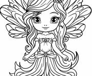 Coloriage Petite f&eacute;e princesse