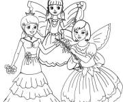 Coloriage Trois f&eacute;es magiques