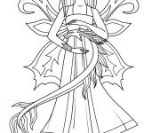 Coloriage Une f&eacute;e celtique