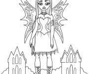 Coloriage Une f&eacute;e gothique
