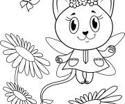 Coloriage Une f&eacute;e minou