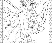 Coloriage Winx f&eacute;e de dessin anim&eacute;