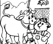 Coloriage Fermier ours