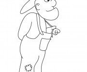 Coloriage Fermier simple en ligne