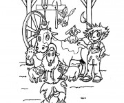 Coloriage Fermier souriant