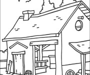 Coloriage Le stable de ferme