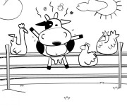 Coloriage Les animaux en plein air