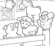 Coloriage Les animaux heureux