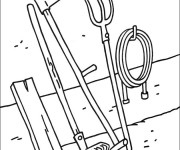 Coloriage Outils agricoles