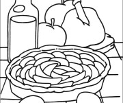 Coloriage Petit d&eacute;jeuner de Ferme