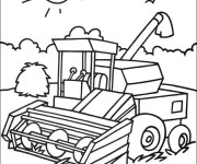 Coloriage V&eacute;hicule agricole
