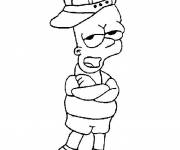 Coloriage Bart le ganster