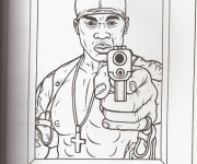 Coloriage Gangster 50 Cent