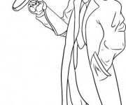 Coloriage Gangster et Fusil