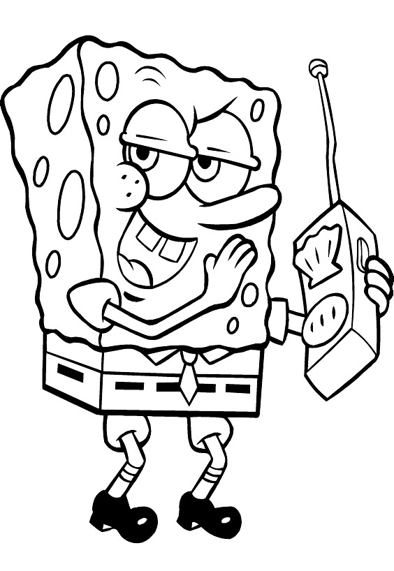Coloriage et dessins gratuits Gangster Sponge Bob à imprimer