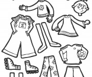 Coloriage Des vêtements d'enfants