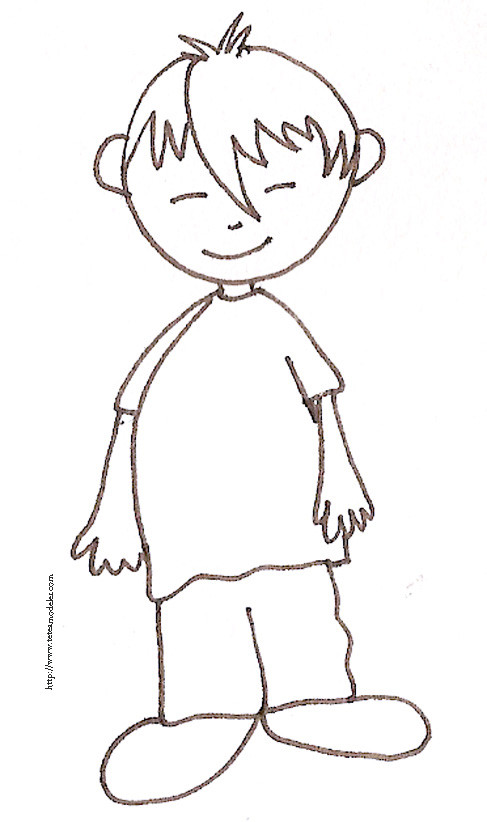 Coloriage et dessins gratuits Le petit garçon français tout souriant à imprimer