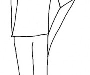 Coloriage Un jeune garçon qui sourit
