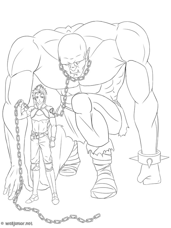 Coloriage Géant esclave dessin gratuit à imprimer