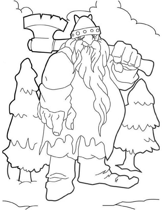 Coloriage Géant Noel dessin gratuit à imprimer