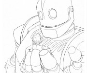 Coloriage Géant Robot pour enfant