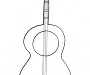 Coloriage Dessin de guitare classique