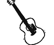 Coloriage Dessin Guitare facilement