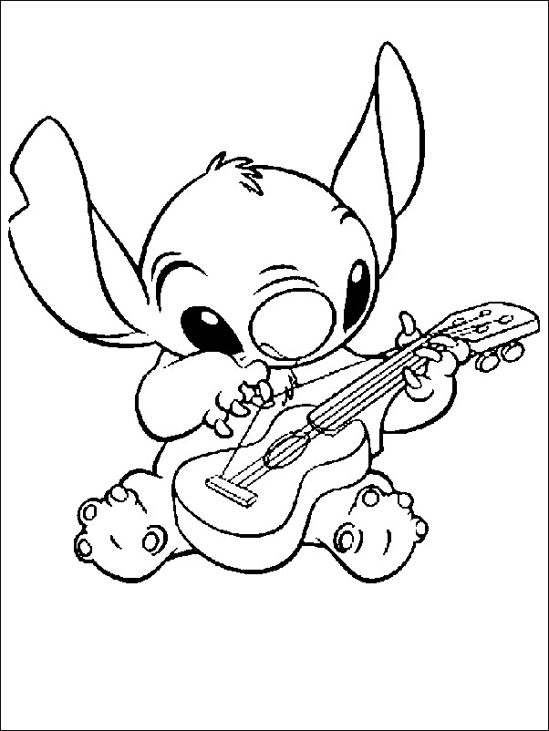 Coloriage et dessins gratuits Dessin guitare pour les enfants à imprimer