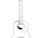 Coloriage Dessin sur guitare