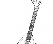 Coloriage Forte silhouette de guitare