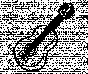 Coloriage et dessins gratuit Guitare folk à imprimer