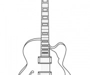 Coloriage Guitare Rock dessin