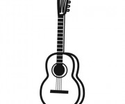 Coloriage Guitare simple