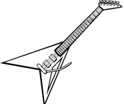 Coloriage Guitare triangulaire