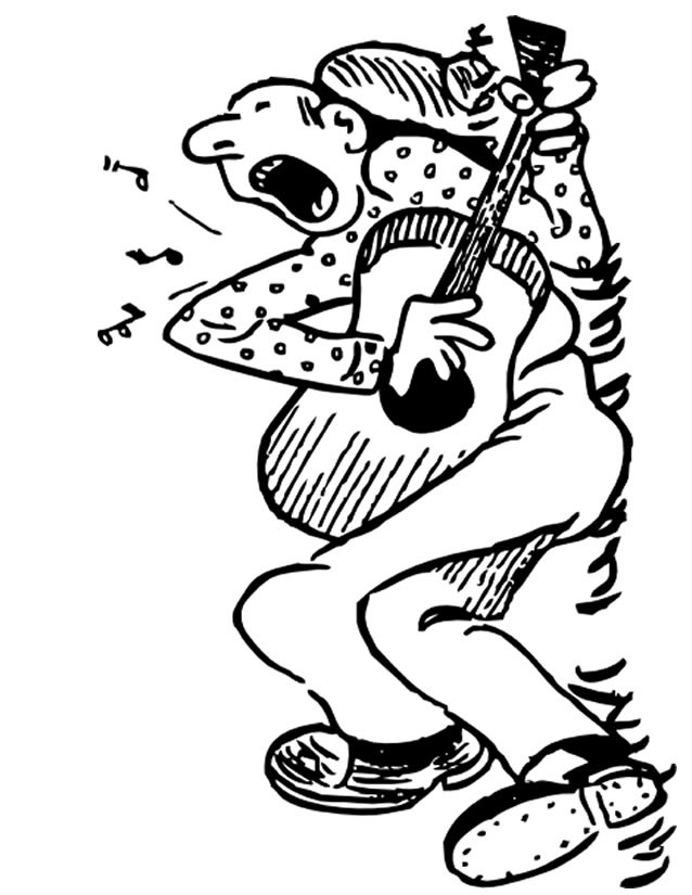 Coloriage De Guitare Classique