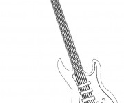 Coloriage Guitariste musique Rock