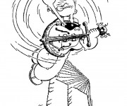 Coloriage Guitariste Popeye