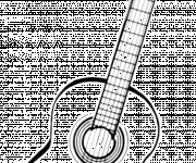 Coloriage Image guitare gratuite